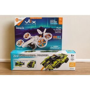 2 STEM Building Kit Bundle NEW – HEXBUG VEX Drone + Mechanical Master RC Car